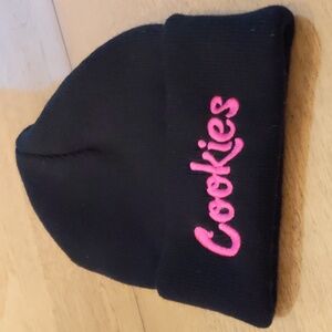 Cookies Black Beanie with Pink Logo (Unisex)